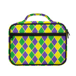 Purple Green And Yellow Mardi Gras Print Briefcase Bible Bag