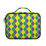Purple Green And Yellow Mardi Gras Print Briefcase Bible Bag