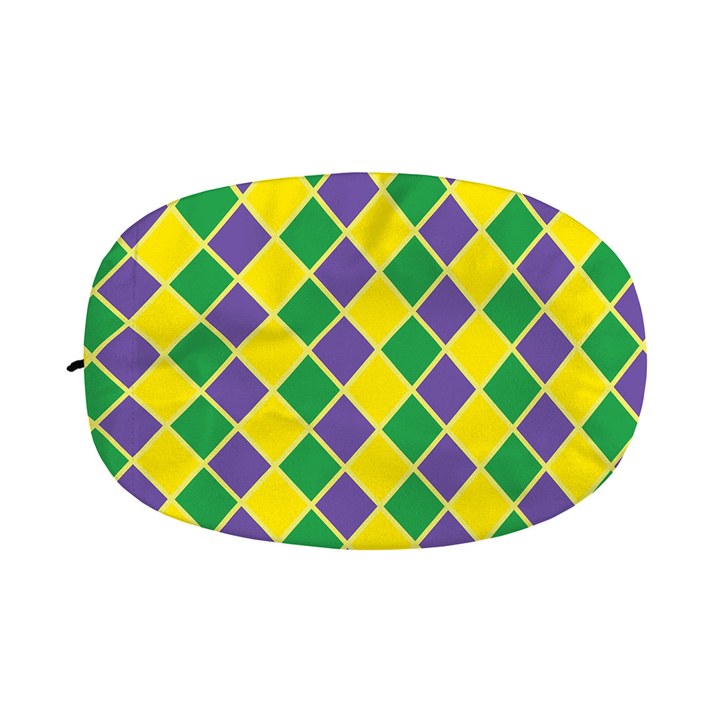 Purple Green And Yellow Mardi Gras Print Car Side Mirror Covers