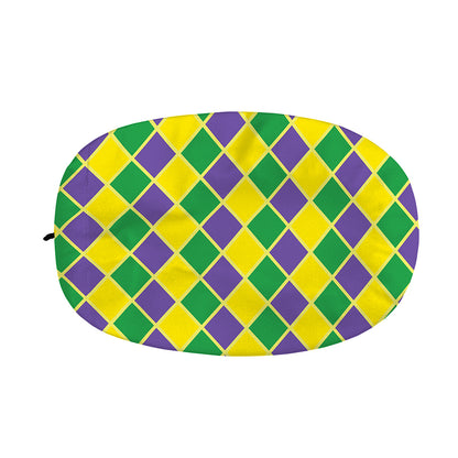 Purple Green And Yellow Mardi Gras Print Car Side Mirror Covers