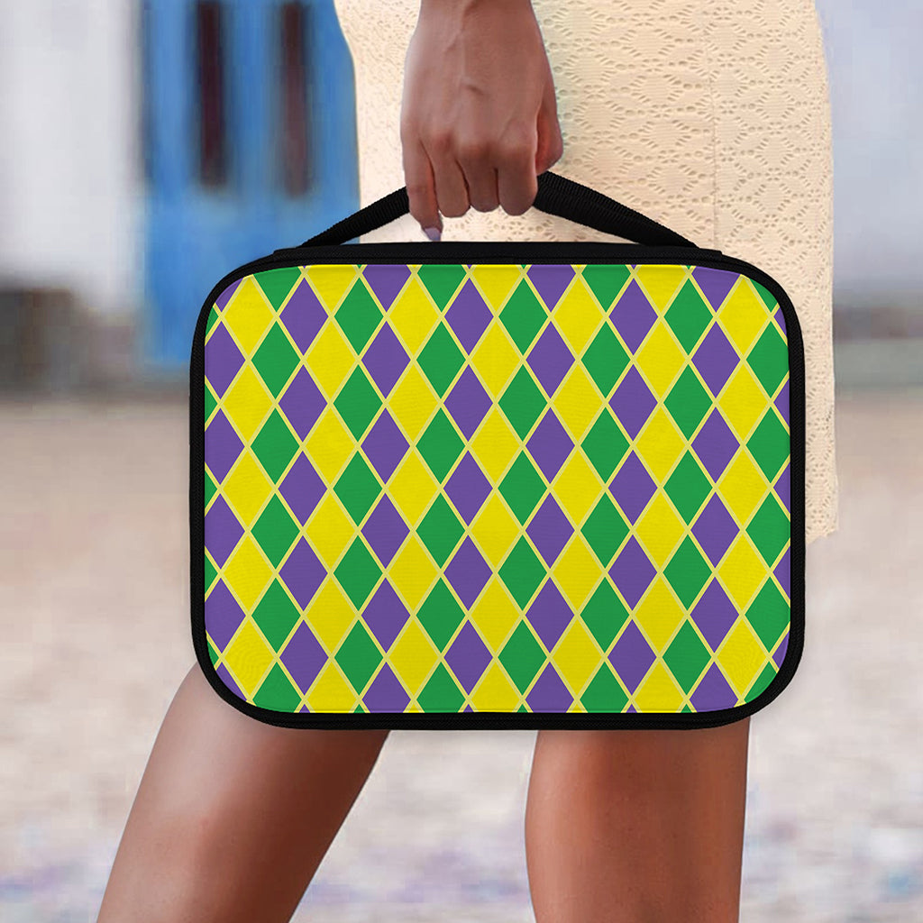 Purple Green And Yellow Mardi Gras Print Classic Bible Case