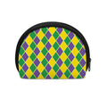 Purple Green And Yellow Mardi Gras Print Coin Purse