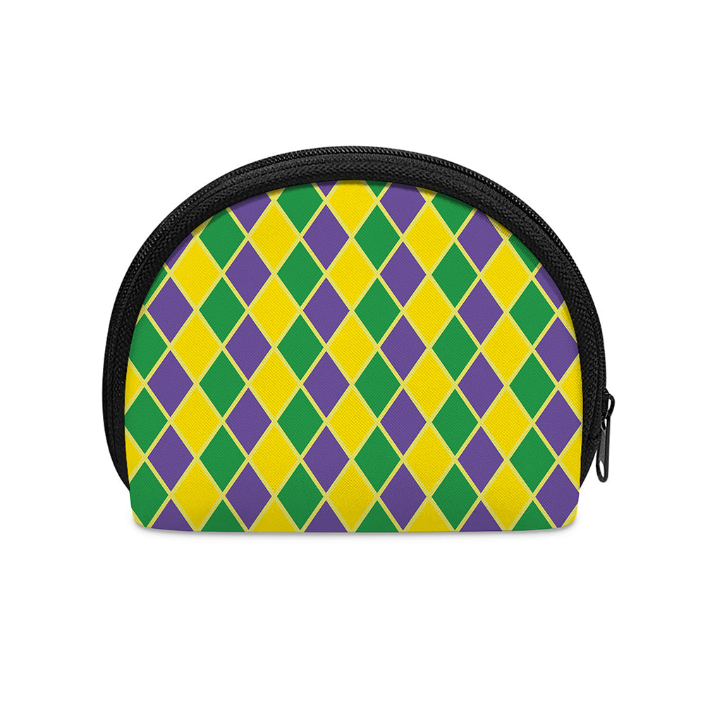 Purple Green And Yellow Mardi Gras Print Coin Purse
