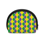 Purple Green And Yellow Mardi Gras Print Coin Purse