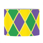 Purple Green And Yellow Mardi Gras Print Drum Lamp Shade