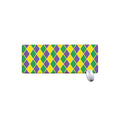 Purple Green And Yellow Mardi Gras Print Extended Mouse Pad