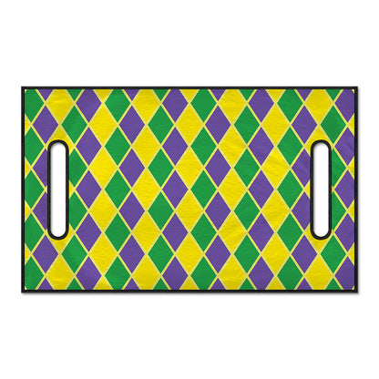 Purple Green And Yellow Mardi Gras Print Golf Cart Seat Cover