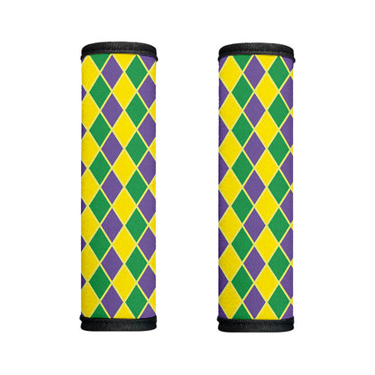 Purple Green And Yellow Mardi Gras Print Handle Covers