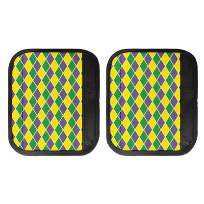 Purple Green And Yellow Mardi Gras Print Handle Covers