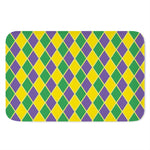 Purple Green And Yellow Mardi Gras Print Indoor Door Mat