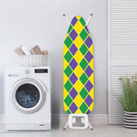 Purple Green And Yellow Mardi Gras Print Ironing Board Cover