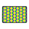 Purple Green And Yellow Mardi Gras Print Kitchen Mat