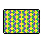 Purple Green And Yellow Mardi Gras Print Kitchen Mat