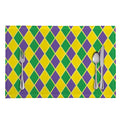 Purple Green And Yellow Mardi Gras Print Placemat