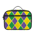 Purple Green And Yellow Mardi Gras Print Portable Lunch Bag