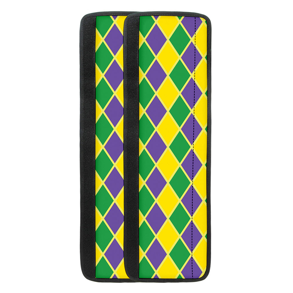 Purple Green And Yellow Mardi Gras Print Refrigerator Handle Covers