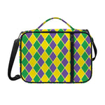 Purple Green And Yellow Mardi Gras Print Shoulder Strap Bible Bag