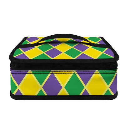Purple Green And Yellow Mardi Gras Print Small Lunch Bag