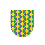 Purple Green And Yellow Mardi Gras Print Toilet Lid Cover