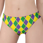 Purple Green And Yellow Mardi Gras Print Women's Panties