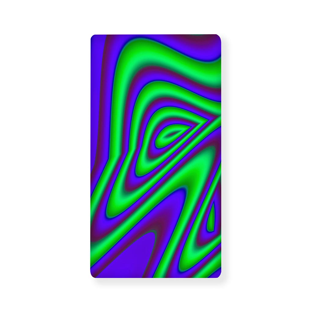 Purple Green Psychedelic Trippy Print Baby Crib Sheet