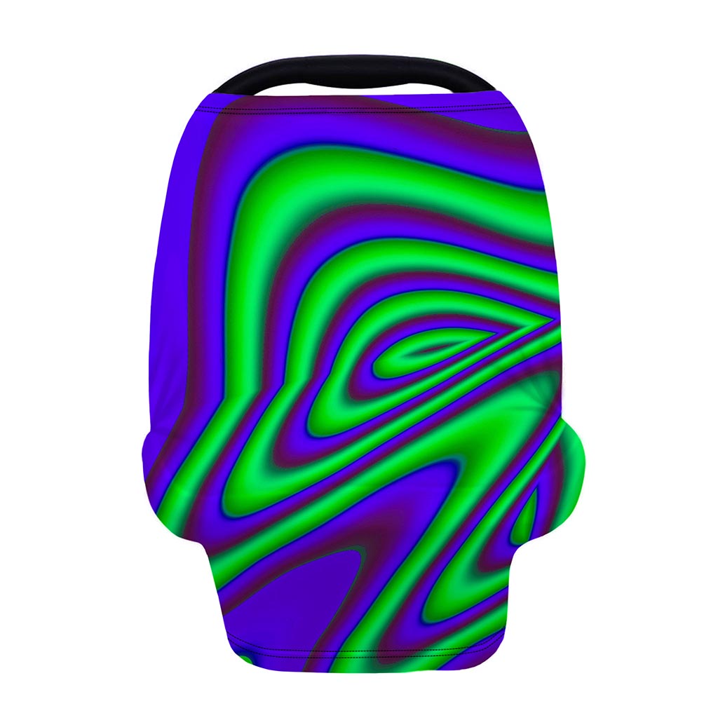 Purple Green Psychedelic Trippy Print Baby Seat Cover