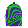Purple Green Psychedelic Trippy Print School Backpack