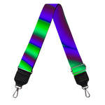 Purple Green Psychedelic Trippy Print Bag Strap