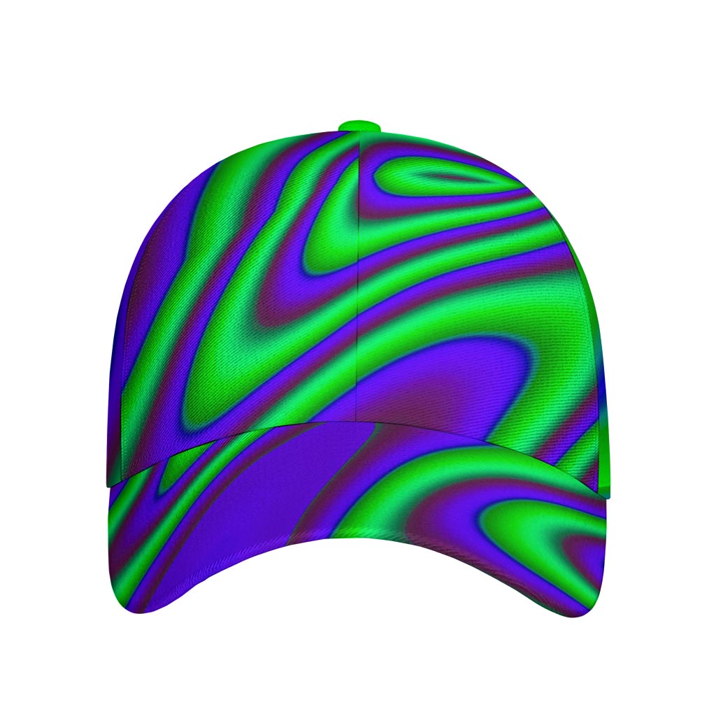 Purple Green Psychedelic Trippy Print Baseball Cap