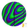 Purple Green Psychedelic Trippy Print Basketball