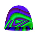 Purple Green Psychedelic Trippy Print Beanie
