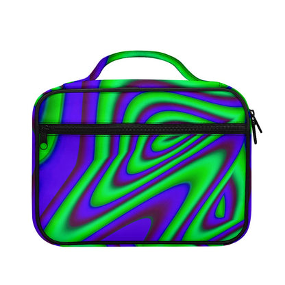 Purple Green Psychedelic Trippy Print Briefcase Bible Bag