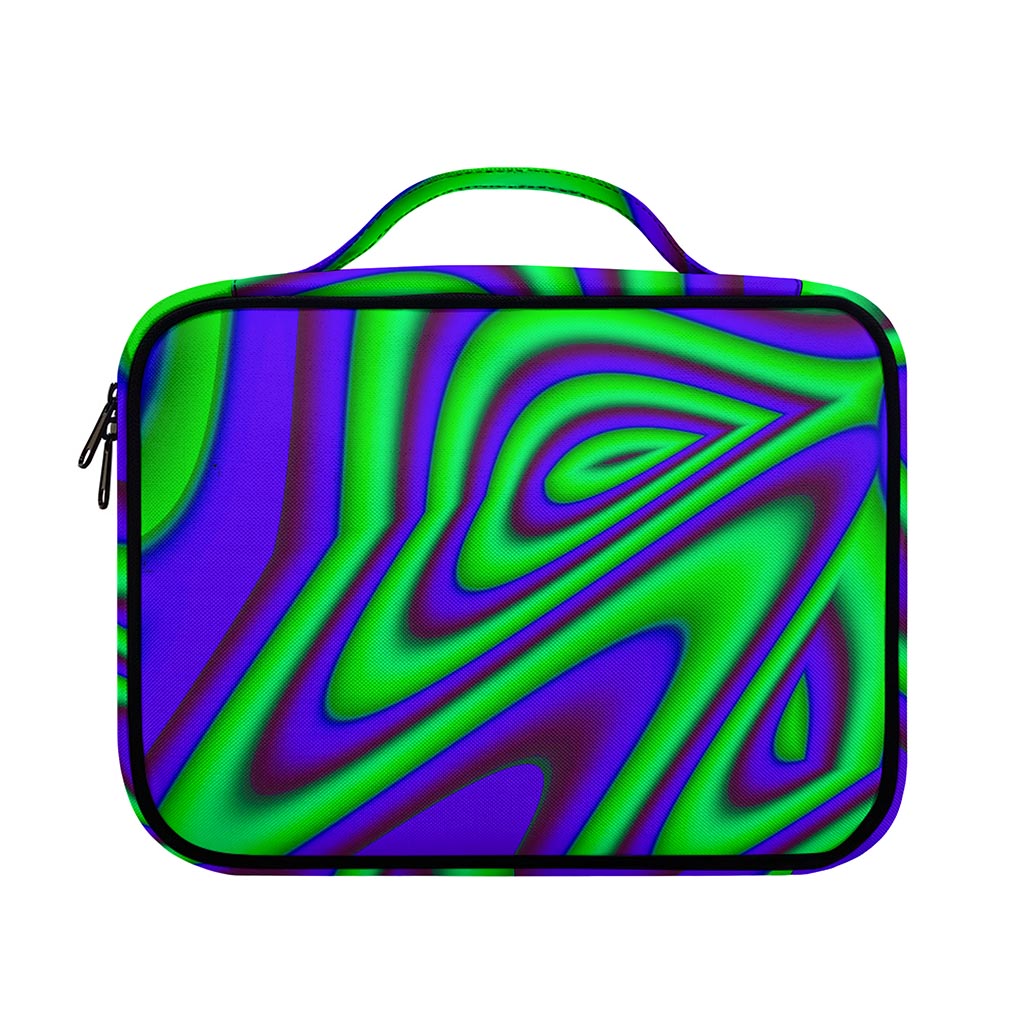 Purple Green Psychedelic Trippy Print Briefcase Bible Bag