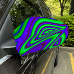 Purple Green Psychedelic Trippy Print Car Side Mirror Covers