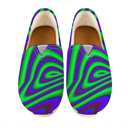 Purple Green Psychedelic Trippy Print Casual Shoes