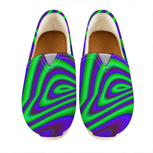 Purple Green Psychedelic Trippy Print Casual Shoes