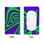 Purple Green Psychedelic Trippy Print Changing Pad Cover