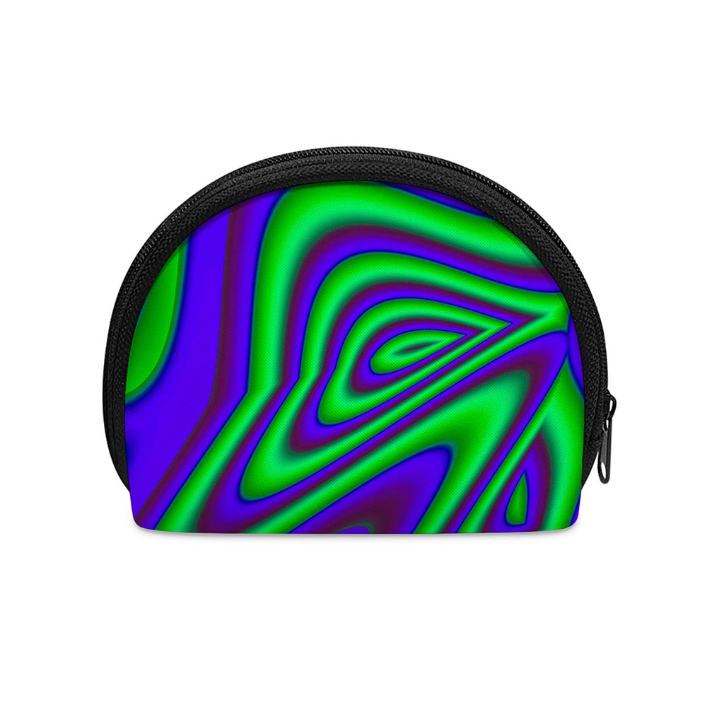 Purple Green Psychedelic Trippy Print Coin Purse