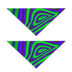 Purple Green Psychedelic Trippy Print Dog Bandana