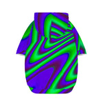 Purple Green Psychedelic Trippy Print Dog Zip Up Hoodie