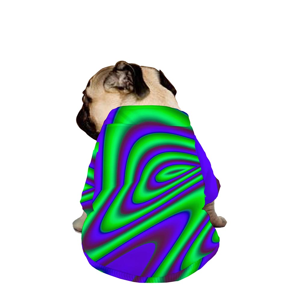Purple Green Psychedelic Trippy Print Dog Zip Up Jacket