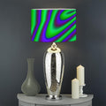 Purple Green Psychedelic Trippy Print Drum Lamp Shade