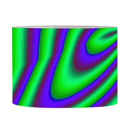 Purple Green Psychedelic Trippy Print Drum Lamp Shade