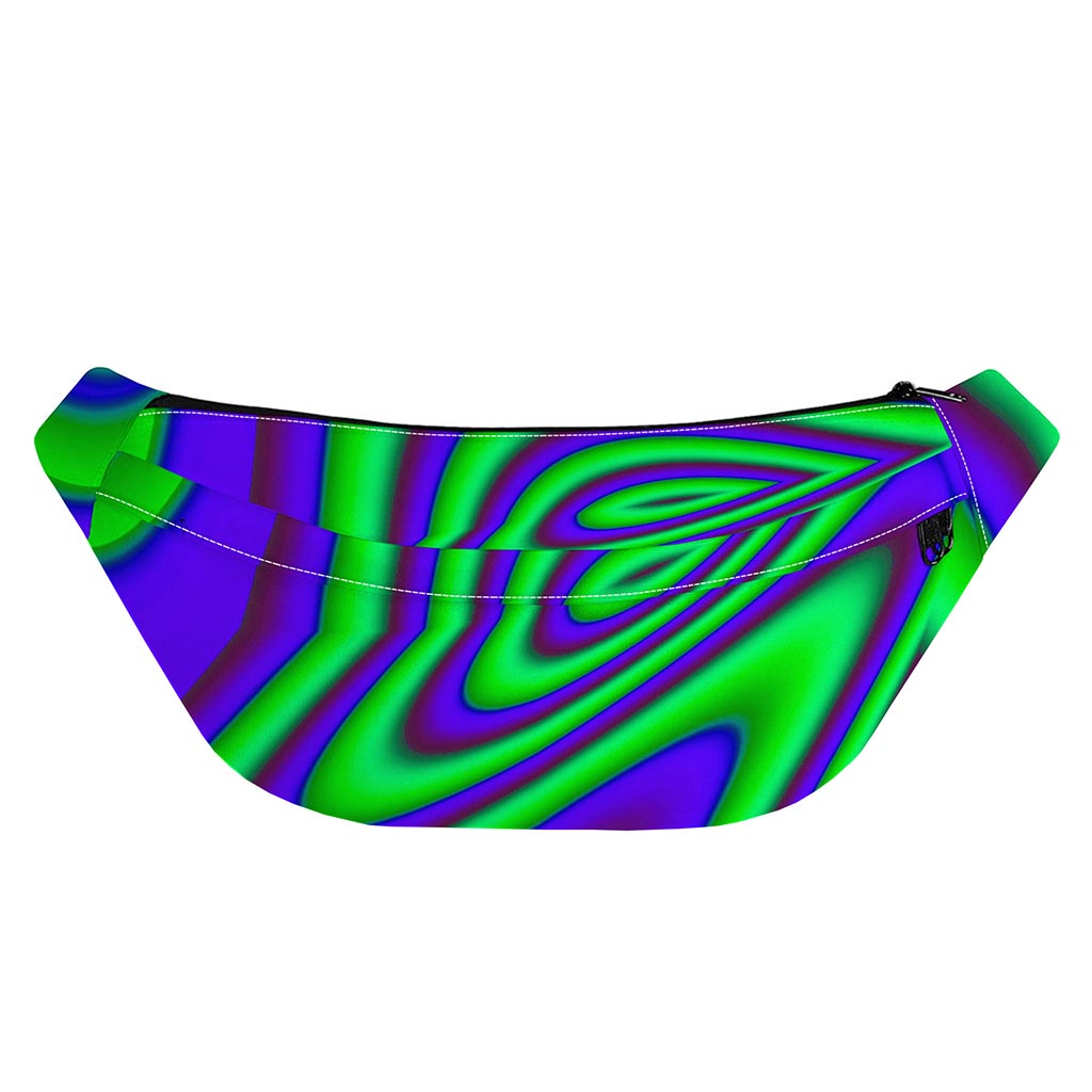 Purple Green Psychedelic Trippy Print Fanny Pack