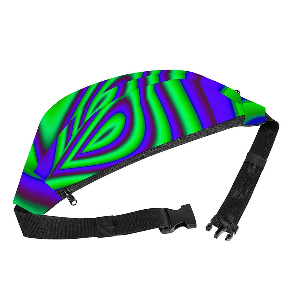 Purple Green Psychedelic Trippy Print Fanny Pack