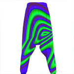Purple Green Psychedelic Trippy Print Hammer Pants