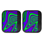 Purple Green Psychedelic Trippy Print Handle Covers