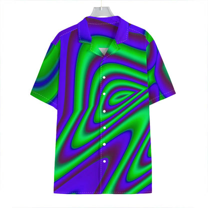Purple Green Psychedelic Trippy Print Hawaiian Shirt