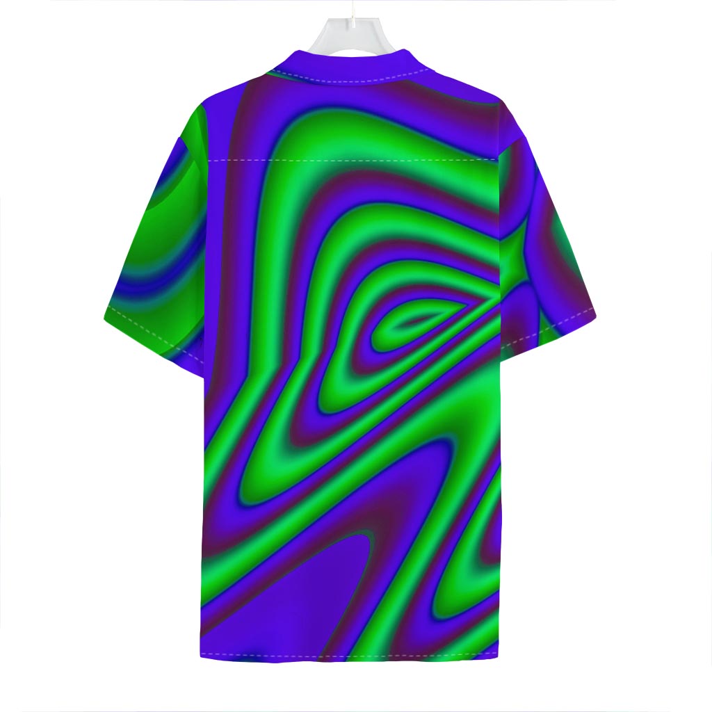 Purple Green Psychedelic Trippy Print Hawaiian Shirt