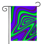 Purple Green Psychedelic Trippy Print House Flag